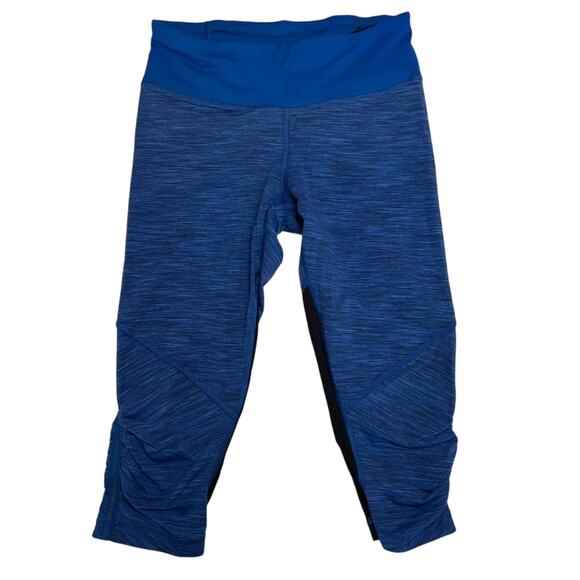 Lululemon Run for Your Life Crop Legging SIZE 6 Limitless Space Blue black - Picture 4 of 11